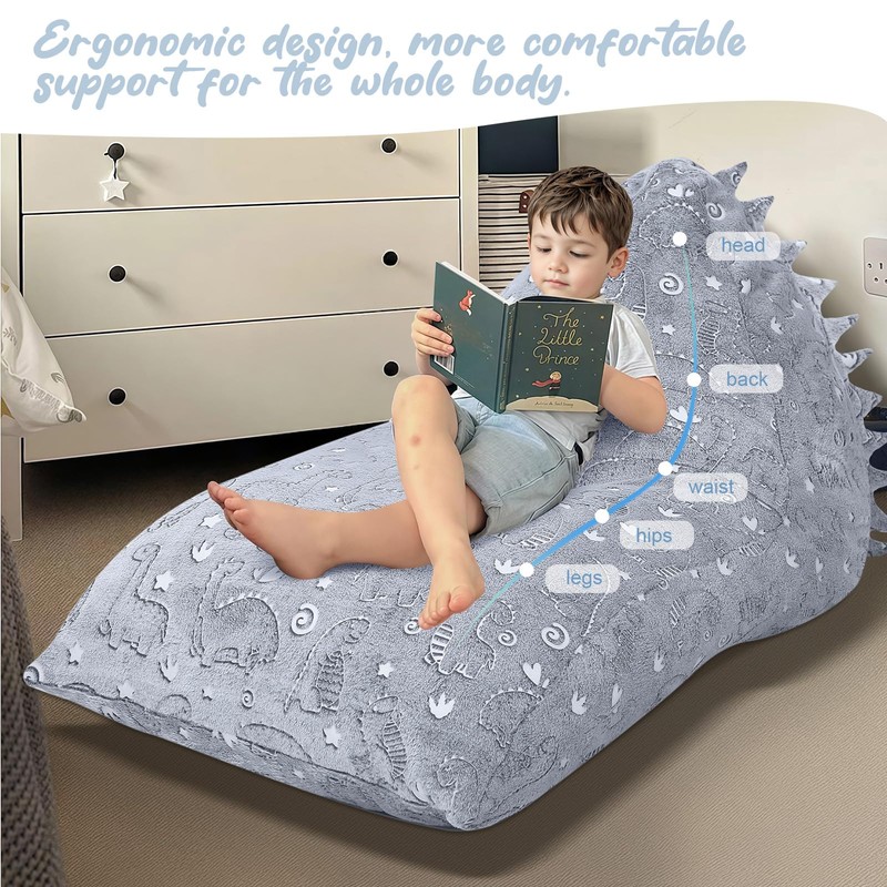 COMAX Dinosaur Bean Bag Chairs for Kids 8-12, Large Kid
