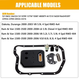 A518 46RE 47RE 48RE Transmission Solenoid kit Sensor Spring Filter For 2000 up