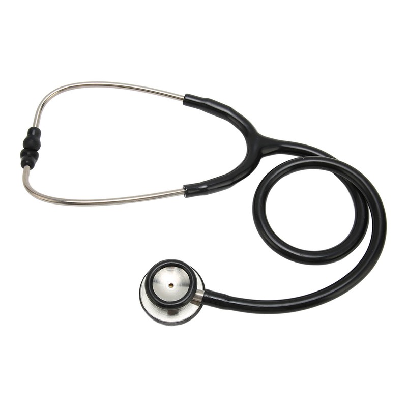 Medical Stethoscope Dual Head Clear Transmission Soft Ear Plugs Stainless