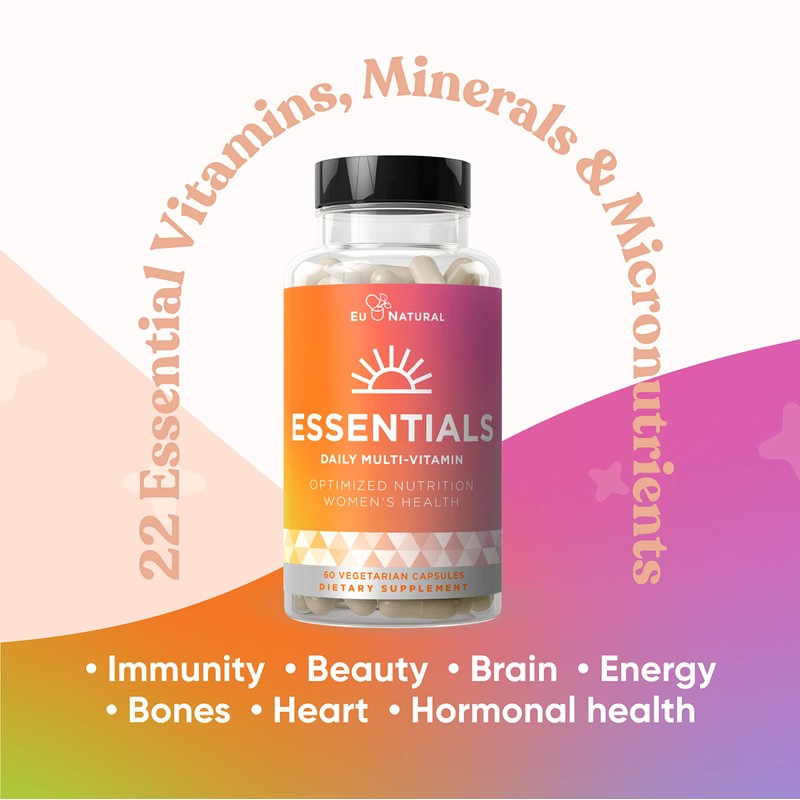 Essentials Multivitamin for Women – 22 Optimized Vitamins for Immunity,