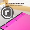 MAKHISTORY 1 Inch Telescoping 3 Ring Binder-12PCS, Flexible Binder with
