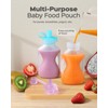 Jelly Ruru Silicone Reusable Baby Food Pouches with Straws, Leakproof