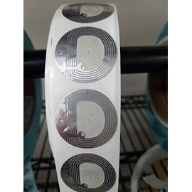 8.2MHz Round Clear 33mm Size RF Label Compatible w/Checkpoint® Systems, 2K per roll