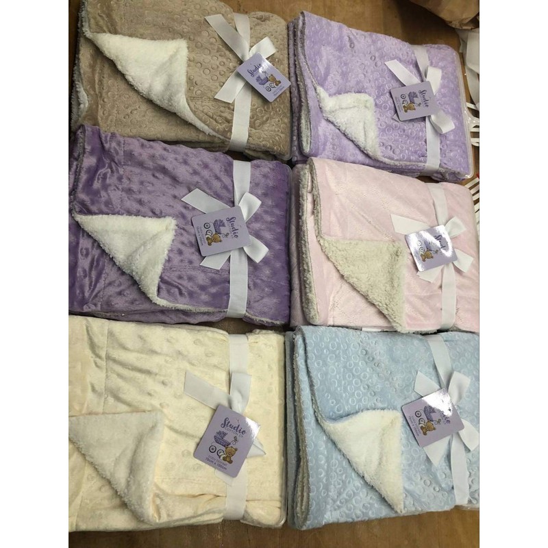 Luxurious Beautiful Ultra-Soft Fleece Baby Sherpa 2 Layer Blanket with