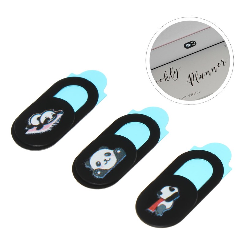 CIYODO 3pcs Panda Pattern Webcam Cover Slide for Privacy Protection