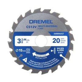 Dremel Blueprint Multi-Material 3-3/8 Inch 15mm Arbor Compact Circular Saw Blade (CS600)
