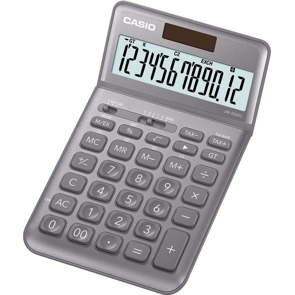 Casio JW 200 SC GY Grey Desk Calculator