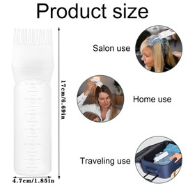 lylqmy Hair Dye Brush Bottle Hair Root Comb Applicator Bottles Hair Dye Tools Applicator Brush Bottles for Salon (white)