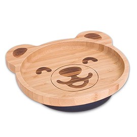 Bubba Bear Baby Toddler Bamboo Suction Plate (Unicorn)