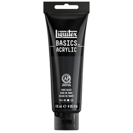 Liquitex BASICS Pintura Acrílica, Tubo de 118ml (4 oz), Negro Marte