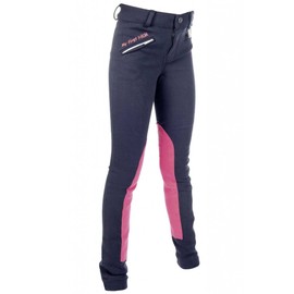 HKM My First, Uomo, Reithose -My First, Blu Scuro/Rosa, M