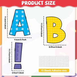 Yiaoyinnz 260 PCS Colorful Bulletin Board Letters for Classroom Letters Combo Pack Set Back to School Classroom Decoration Alphabet Number Symbol Letter Cutout Card Bulletin Board for Chalkboard Decor