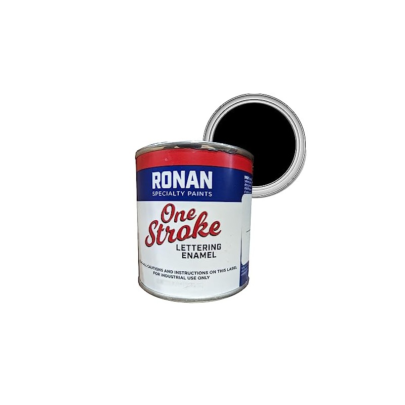 Ronan One-Stroke Lettering Enamel (Black, 1/2 Pint)