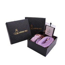 ARING PET Velvet Dog Collar and Leash Set, Soft Dog Collar and Leash, Adjustable Collars for Dogs