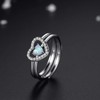 VIKI LYNN Created Opal Ring Set 925 Sterling Silver 3