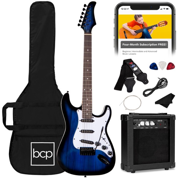 Best Choice Products 39in Full Size Beginner Electric Guitar Starter