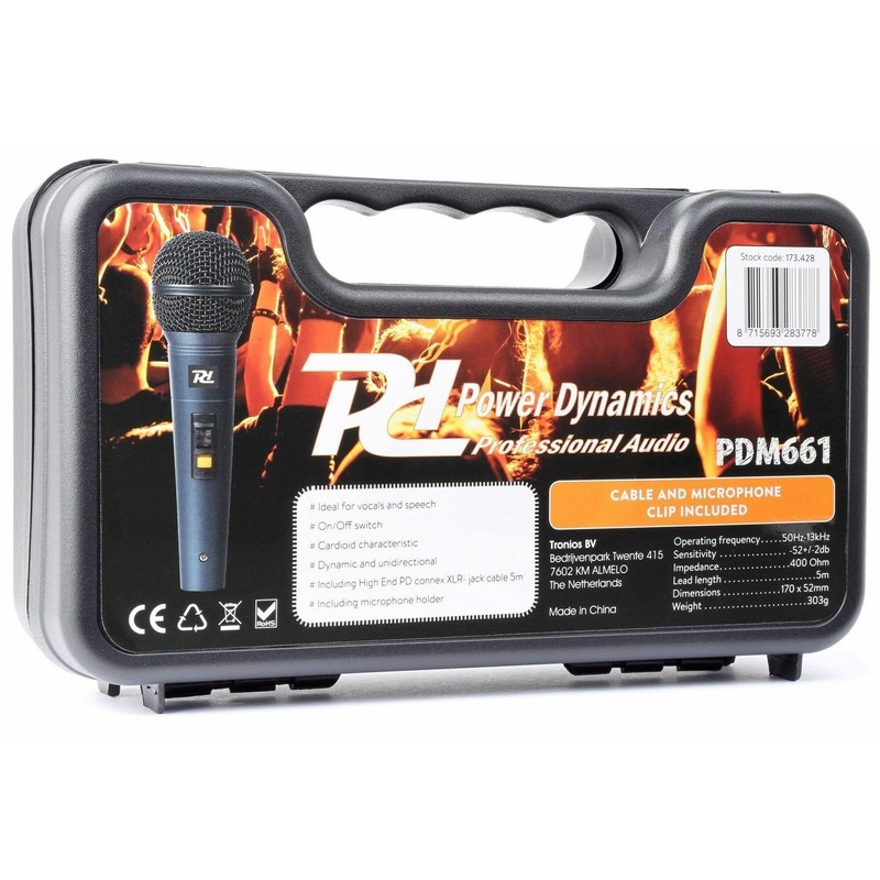 MICROFONO 173.428 PDM661 DINAM. XLR 5MT. BOX ABS