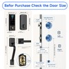 BEBASIA Fingerprint Door Lock for Front Door with Handle Set,