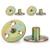 20 pcs 3/8"-16 Carbon Steel Round Base T-Nuts, Heavy-Duty Flange