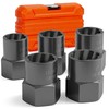 5PCS Bolt Extractor Kit Heavy Duty, 1/2" Drive Impact Lug