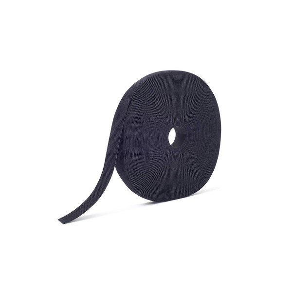 VELCRO Brand Cut to Length Straps 25 Yards x 3/4" Wide Width for Strength and Durability Double Sided Self Gripping Roll, Black, 189645
