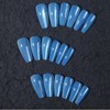 GlamRays Pack of 24 Long Coffin Nails Coffin Shape False