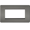 Knightsbridge SF4GBN Screwless 4G Modular Faceplate, Black Nickel