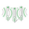 WINMAU Prism Zeta Circles White and Green Dart Flights -