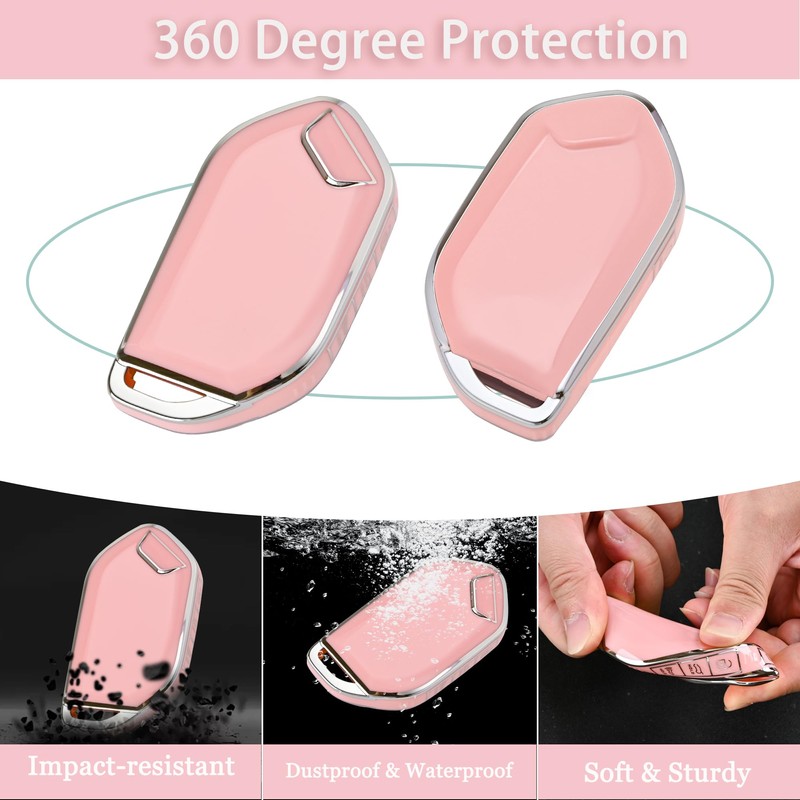 JAMCARI for kia Key Fob Cover - 5 Button Soft