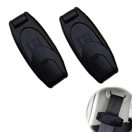 Multipurpose Seat Belt Clip, Universal Seat Belt Adjuster, Car Shoulder Strap Positioner Locking Clips Safety Belt Clip Buckle Adapter Pregnancy Belt Car (Pack of 2)