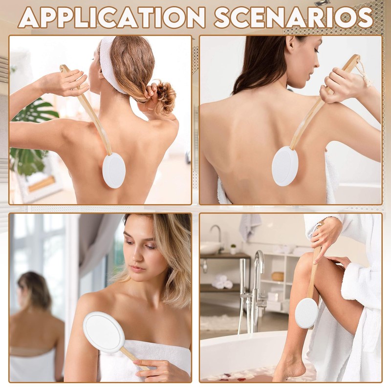 Back Brush Set Removable Cream Aid for Back Shower Brush