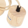 E27 Wooden Pendant Light Bulb Holder Vintage Lighting Accessory Wooden