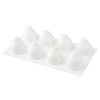 Restaurantware Pastry Tek Silicone Peach Baking Mold - 8-Compartment -