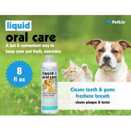 Petkin invisible formula Liquid Oral Care Teeth, Dental Gums Fresh Brath Dogs and Cats