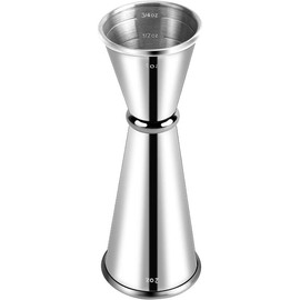 Jigger for Bartending, Briout Double Cocktail Jigger Japanese Premium 304 Food Grade Stainless Steel Jigger 2 OZ 1 OZ with Measurements Inside, Black Sturdy Utensils Flexible - Color: Silver, Size: 2oz-Rolled Edge-1PC