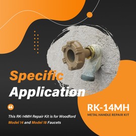 usvehj RK-14MH Repair Kit Metal Handle Replacement for Woodford Model 14 & Model 18 Outdoor Faucets - Frost-Proof Design (7Pcs)