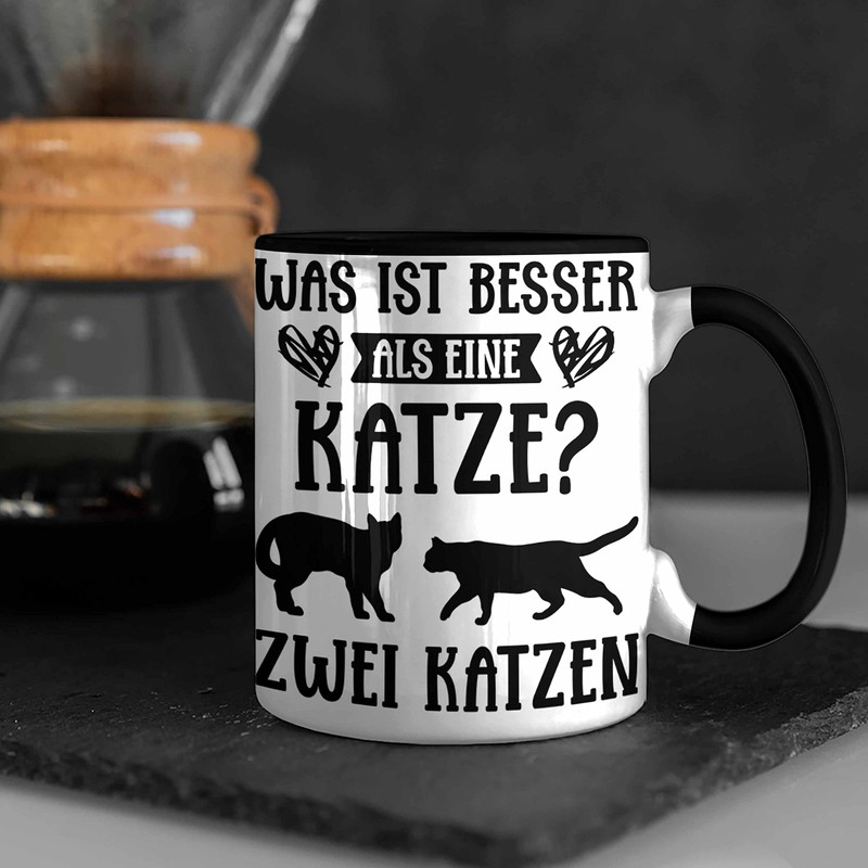 Trendation - Katze Spruch Tasse Lustig Geschenk Kaffeetasse Cat Kaffeebecher