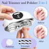 YunLuna 3-in-1 Electric Nail Clippers with Light Safe for Baby