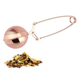 Bola de Infusor de Té de Hojas Sueltas Bola de Té Inoxidable Colador de Té Pinhole 5.5CM con Mango Fugas de Té Anticorrosivo y Duradero Seguro y Conveniente para Tazas, Vasos o Tetera