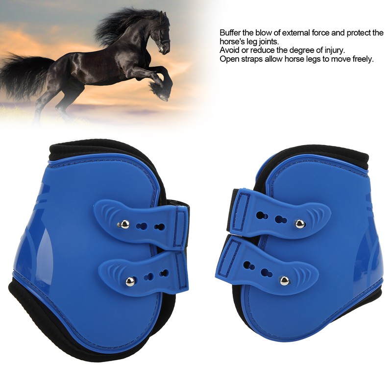 2Pcs PU Neoprene Leg Horse Boots Horse Leg Brace Guards