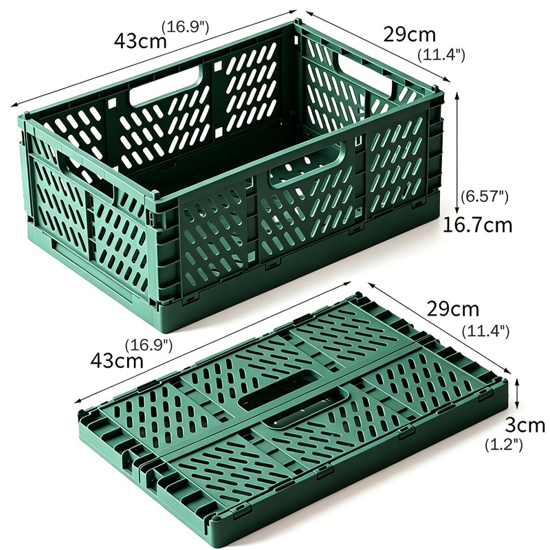 2 Pack Pastel Plastic Storage Baskets-20L Space-Saving Bins