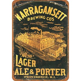RetroRust 10 x 14 METAL SIGN - Narragansett Lager Ale & Porter - Vintage Rusty Look