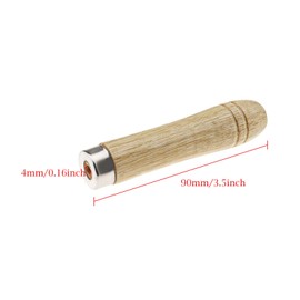 Create idea 10x Wooden File Handle for Garage Woodworking Carpenter Tool Maintenance -9cm Length (4mm Hole)
