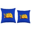 Cute Cat Taco Throw Pillow
