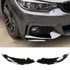 2 Pcs Front Bumper Diffuser Glossy Black Left Right Lip
