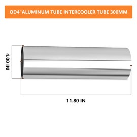 GASHER 2PCS Aluminum Alloy Tube 4"OD Length 11.8”(300MM) Intercooler Pipe For intake and cooling systems