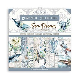 STAMPERIA International KFT SBBL87 Stamperia Scrapbooking Pad, Romantic Sea Dream, Multi-Colour, 12 x 12 Inches