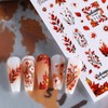 Fall Nail Art Stickers Fallen Leaves Nail Art Decals 6Sheets