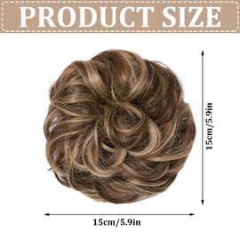 Hairpiece with Elastic Band, Large Bun Hairpiece Hair Scrunchie with Hair Updo Hairstyles for Women Girls Ponytail