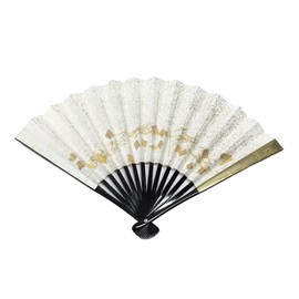 Tokusaya Inc. since 1848 Suehiro 25650 Suehiro Folding Fan Suehiro Fan, Suehiro, Gold, Silver, White, Free size